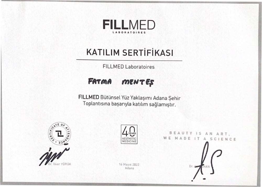 Fillmed Laboratuvar Katılım Belgesi