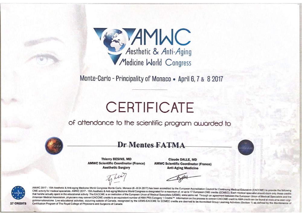 AMWC Katılım Sertifikası